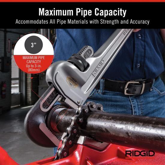 24インチ　パイプレンチ　RIDGID RIDGID 31105 モデル824 アルミニウムストレートパイプレンチ、24