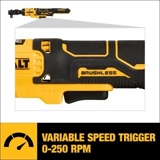 DEWALT ATOMIC 20V MAX ブラシレス コードレス ラチェット、1/2インチ、本体のみ (DCF512B)_2