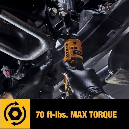 DEWALT ATOMIC 20V MAX ブラシレス コードレス ラチェット、1/2インチ、本体のみ (DCF512B)_4
