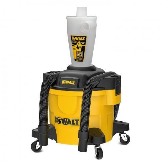 DEWALT ダストセパレーター 6ガロンポリタンク付き イエロー & DXV10P 10ガロン静音ポリウェットドライ掃除機 イエロー_1