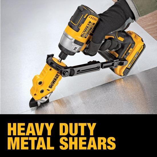 DEWALT 金属せん断/カッタードリルアタッチメント、インパクト対応