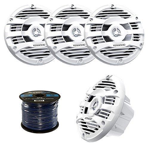 流行に 2 Pairs Of Kenwood Kfc 1653mr 6 5 Inch 150 Watt 2 Way Marine Boat Yacht Audio Speakers Bundle Combo With Enrock 50 Feet 16 Gauge Speaker Wire White 人気no 1 本体 Seasonarians Co Uk