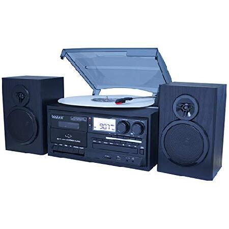 50%OFF Boytone Vin Record Speakers, Stereo Separate 2 Player, CD Player, Cassette Radio, AM/FM with Turntable Player Record Style Classic Bluetooth BT-28SPB, センタースピーカー