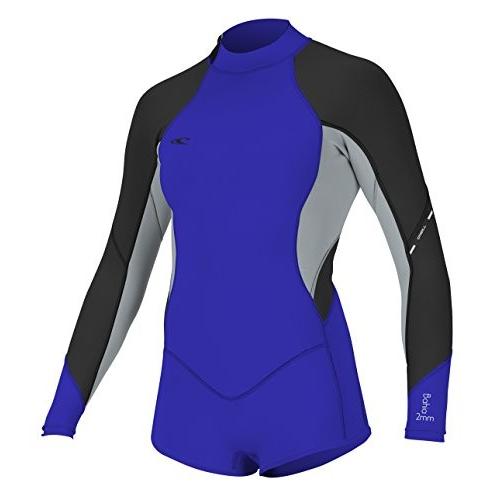最安価格 O'Neill Women's Bahia 2/1mm Back Zip Long Sleeve Short Spring Wetsuit, Blue/Grey/Black, 8 並行輸入品, ブランドショップ【ビープライス】 cc2c1b66