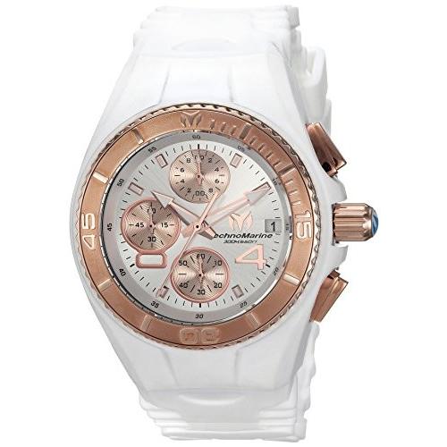当店在庫してます! Technomarine Women's Cruise Stainless Steel Quartz Watch with Silicone Strap, White, 24 (Model: TM-115362) 並行輸入品, 谷和原村 c900fe15
