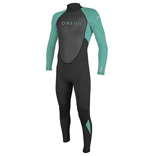 最安 O'Neill Youth Reactor-2 3/2mm Back Zip Full Wetsuit, Black/Aqua, 14 並行輸入品, チョイする 1fca8332