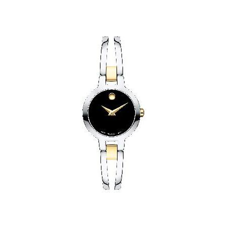 人気ブラドン Movado Amorosa, Stainless Steel Case, Black Dial, Stainless Steel Yellow Pvd Bangle, Women, 0607184 並行輸入品, カニエスポーツ 1573e207