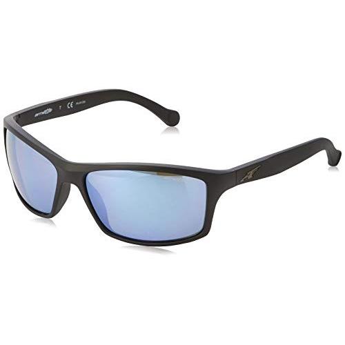 人気の Matte Sunglasses, Rectangular Boiler AN4207 Men's Arnette Black 並行輸入品 mm 61 Mirror, Blue /Polarized サングラス
