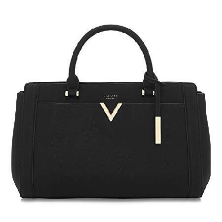 LaBante London 'Dawson' Vegan Leather Carryall Laptop Bag for Women (Black)【並行輸入品】