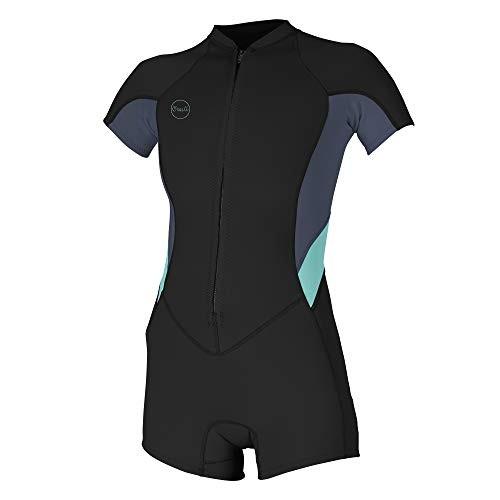 人気大割引 O'Neill Wetsuits Women's Bahia 2/1mm Full Zip Short Sleeve Spring, Black/Dusk/Seaglass, 10 並行輸入品, 素材屋さん 13e16831
