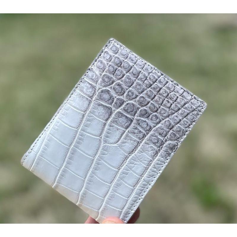 ヒマラヤクロコダイル】本物 ヒマラヤ クロコダイル 二つ折り財布