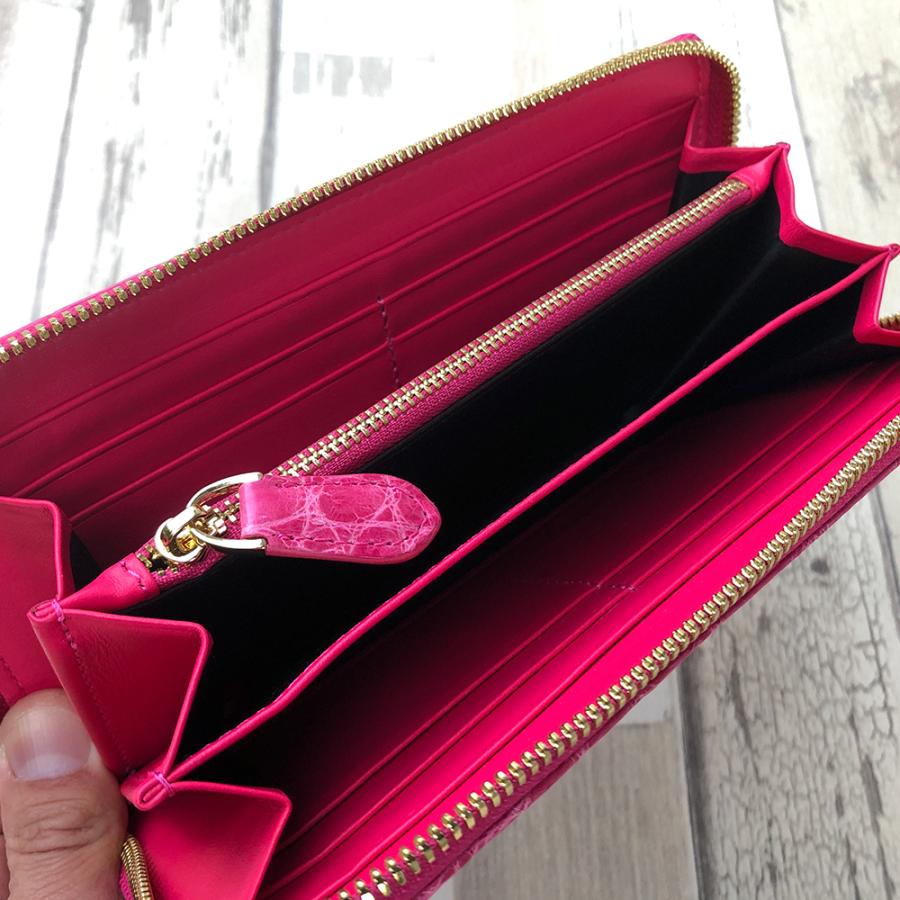 No.9 シャイ二ング クロコダイル 長財布 メンズ レディース 桜 No.9 シャイ二ング クロコダイル 長財布 メンズ レディース 桜