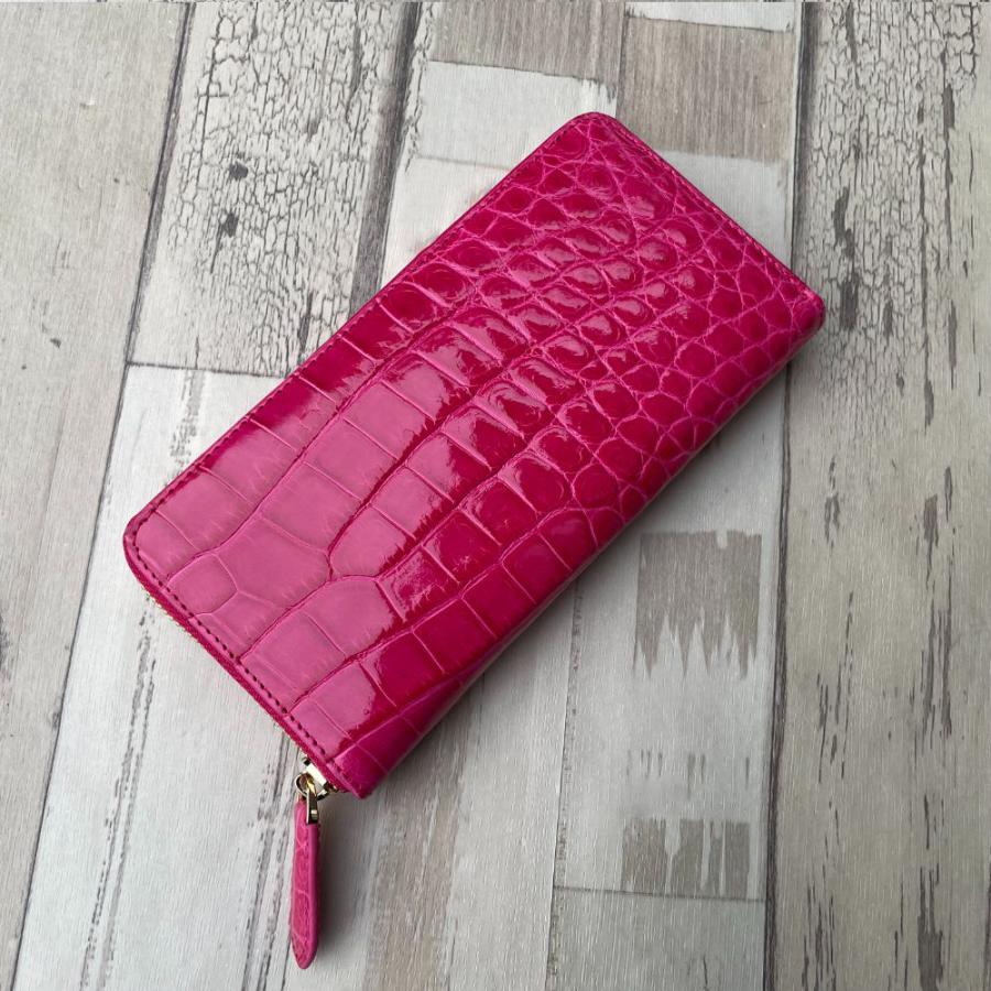 No.9 シャイ二ング クロコダイル 長財布 メンズ レディース 桜 No.9 シャイ二ング クロコダイル 長財布 メンズ レディース 桜