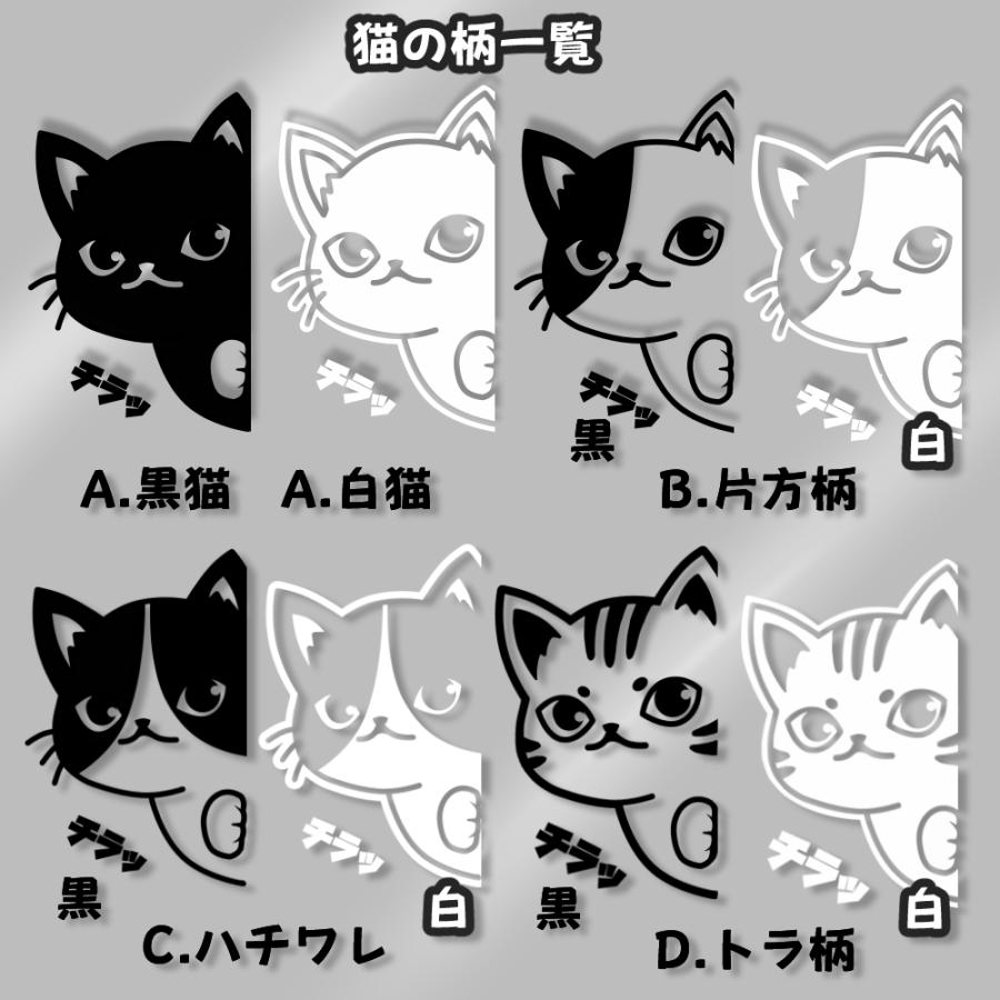 ひょっこりネコ 窓から覗く猫のイラスト カッティングステッカー