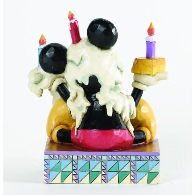ジムショア ミッキーマウス 誕生日ケーキ あなたへ ディズニー 4033281 Here's To You-Mickey Mouse With Birthday Cake Figurine JimShore｜importfan｜02
