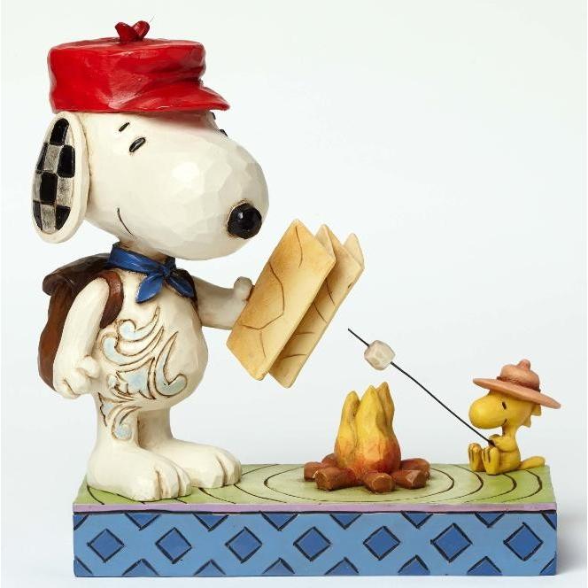 ジムショア スヌーピーとウッドストック キャンプファイヤーの友達 4049414 Campfire Friends-Snoopy and Woodstock Campfire Figurine JimShore