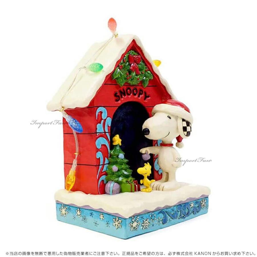 ジムショア スヌーピー ウッドストック 犬小屋 ライト クリスマス