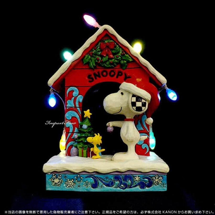 ジムショア スヌーピー ウッドストック 犬小屋 ライト クリスマス