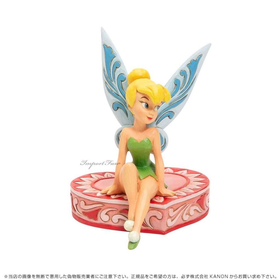 ジムショア ティンカーベル ハートの上に座るティンク 妖精 ピーターパン ディズニー 6005966 Tink Sitting on Heart Disney Peter Pan JimShore □_1