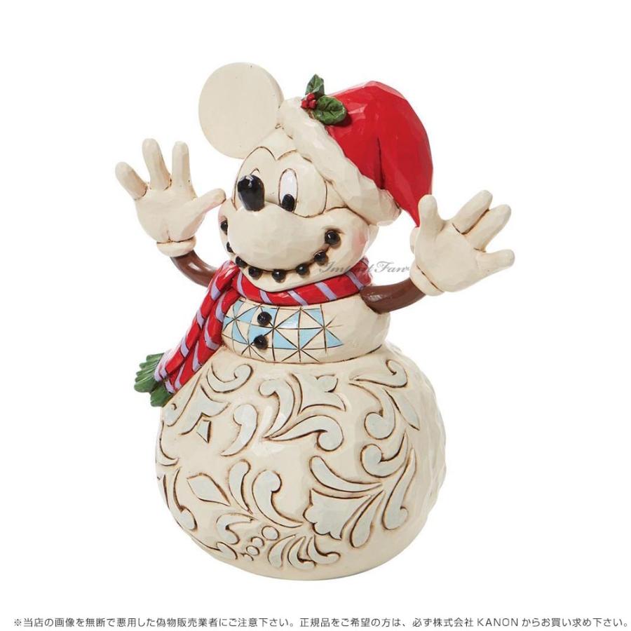 ジムショア ミッキーマウス スノーマン 雪だるま クリスマス ディズニー 6008976 Mickey Mouse Snowman JimShore ギフト プレゼント □｜importfan｜02