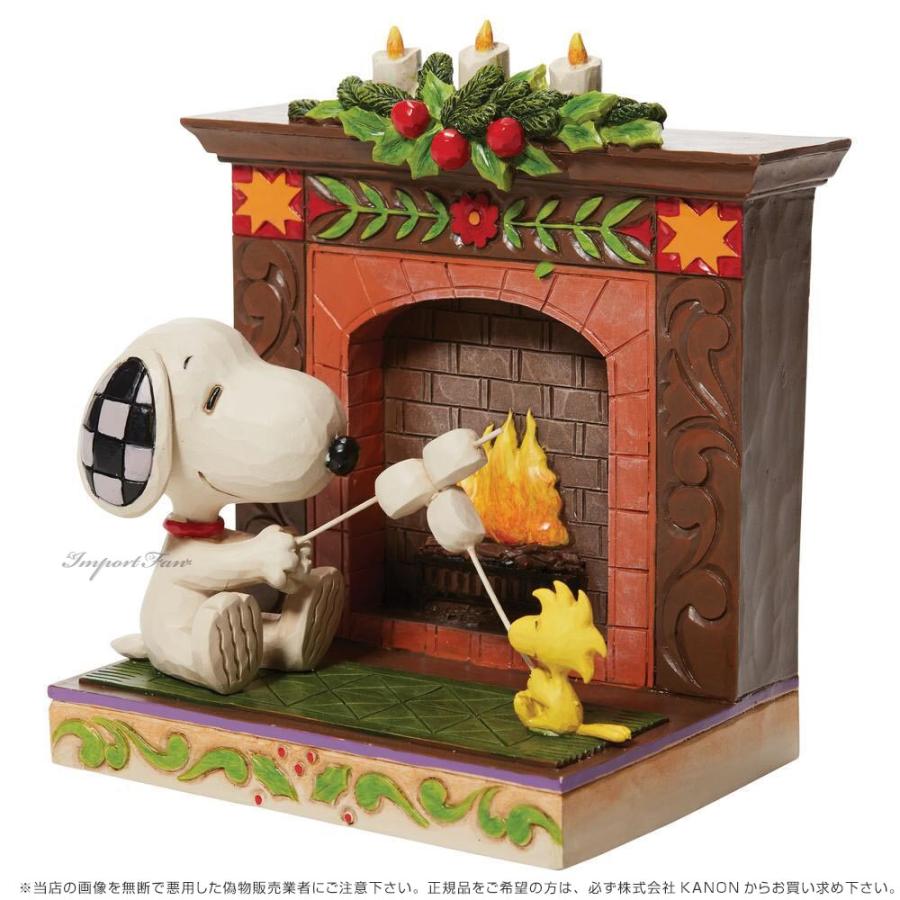ジムショア スヌーピー＆ウッドストック ファイヤープレイス クリスマス ピーナッツ 6010325 Snoopy & WS Fireplace JimShore □_2