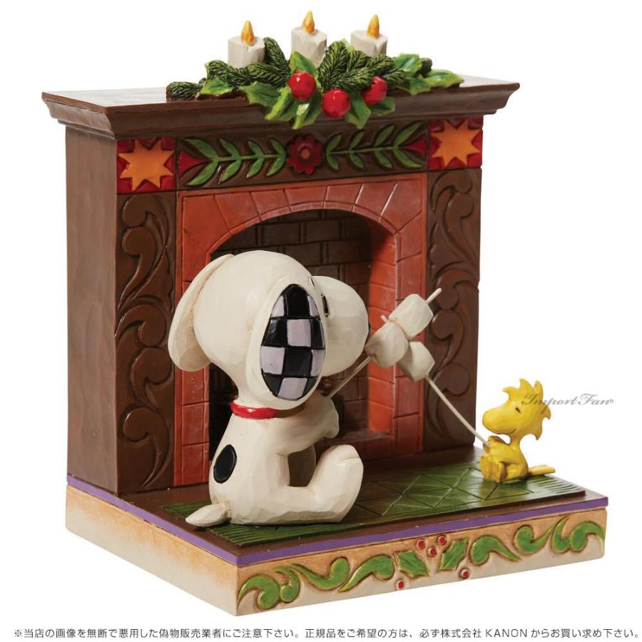 ジムショア スヌーピー＆ウッドストック ファイヤープレイス クリスマス ピーナッツ 6010325 Snoopy & WS Fireplace JimShore □_3