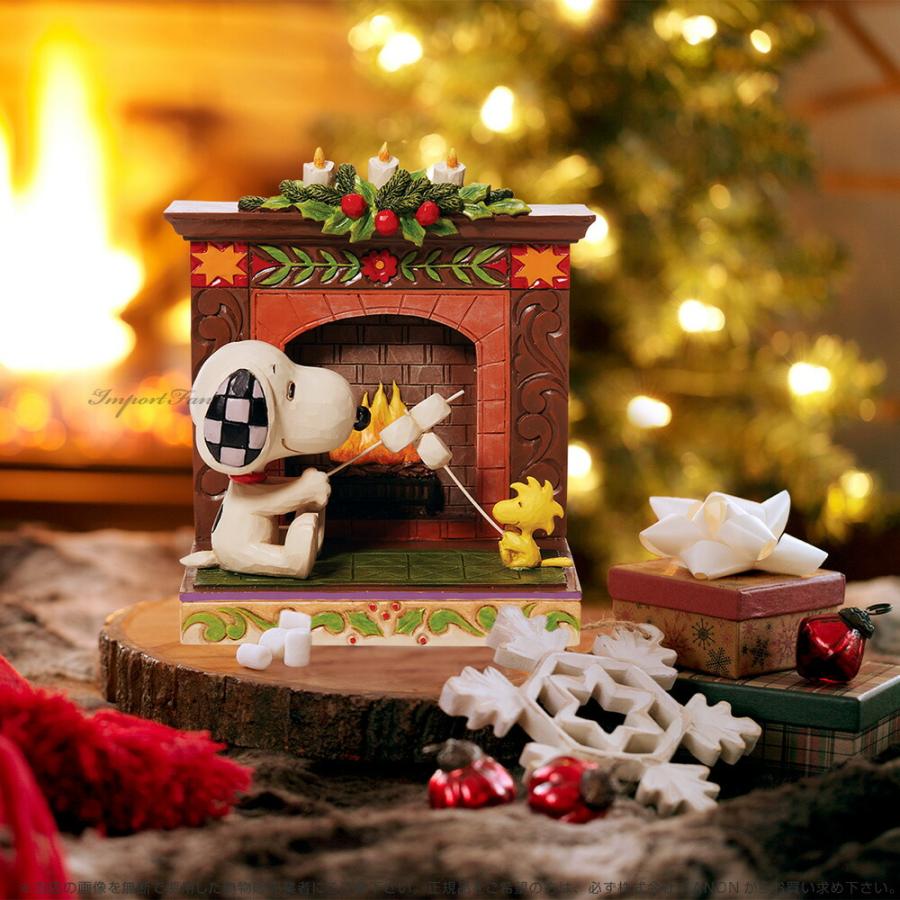 ジムショア スヌーピー＆ウッドストック ファイヤープレイス クリスマス ピーナッツ 6010325 Snoopy & WS Fireplace JimShore □_5