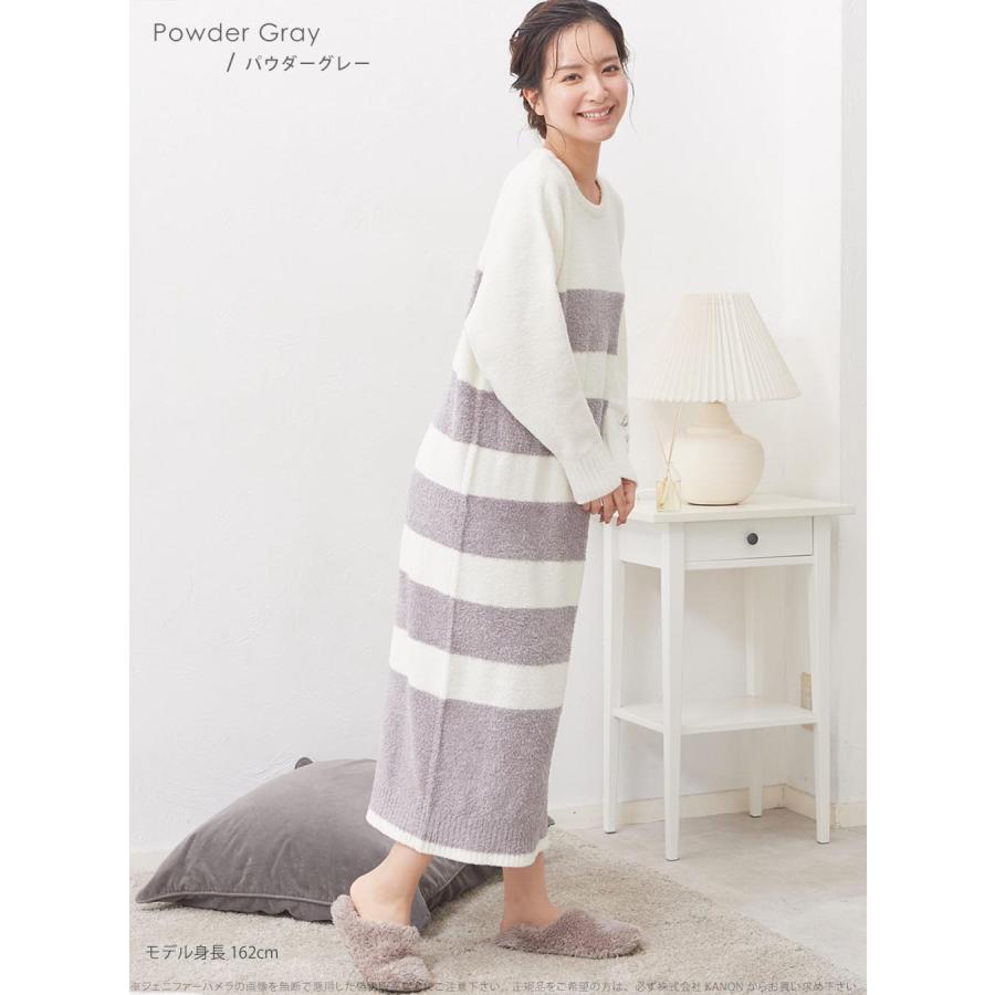 ジェニファーパメラ もこもこ ルームウェア ワンピース ニーナ Nina ボーダー レディース 長袖 パジャマ hugmof ハグモフ 厚手 あったか ふわふわ M L 部屋着 … |  | 03