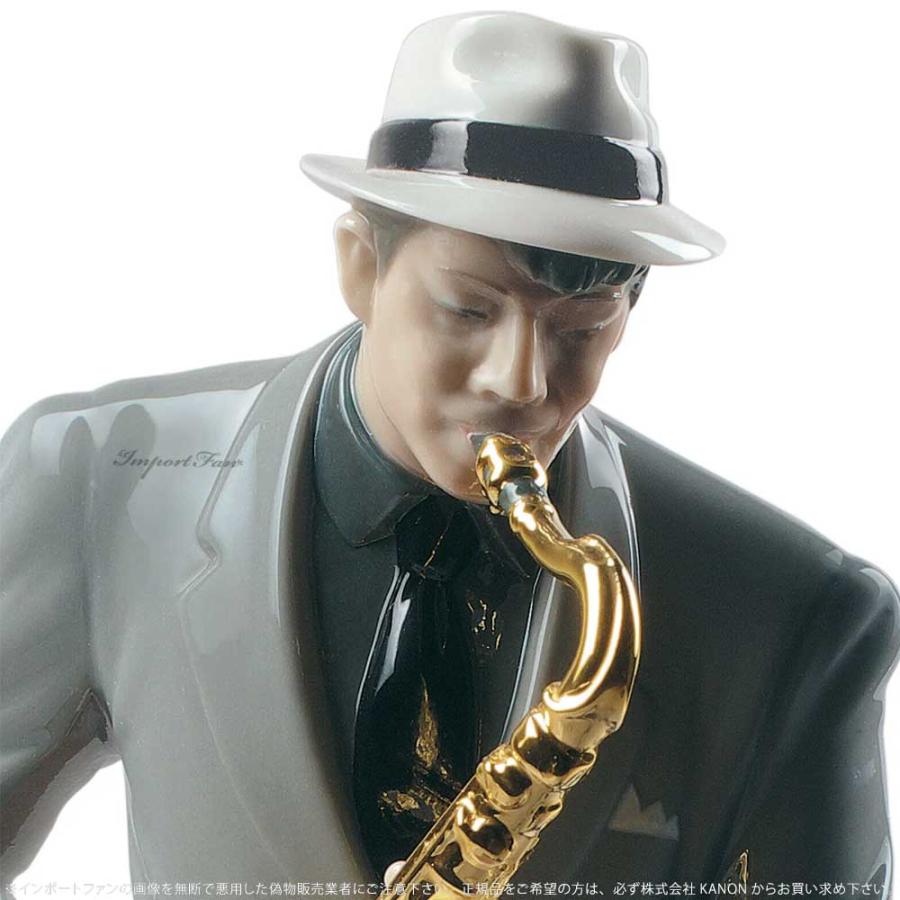 リヤドロ ジャズ サクソフォニスト 音楽家 置物 01009330 LLADRO ギフト プレゼント □の画像