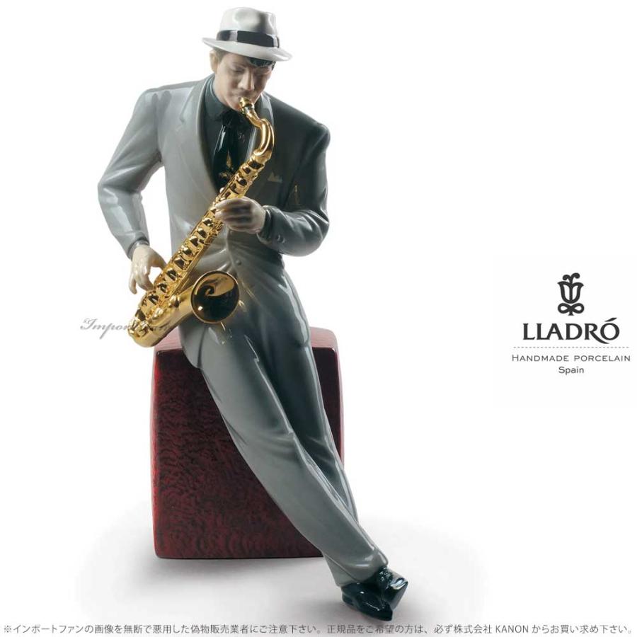 リヤドロ ジャズ サクソフォニスト 音楽家 置物 01009330 LLADRO ギフト プレゼント □の画像