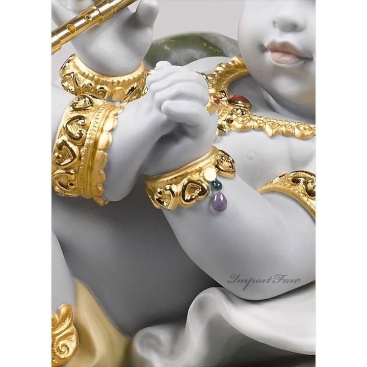 LLADRO リヤドロ 葉の上のクリシュナ ヒンドゥー教 置物