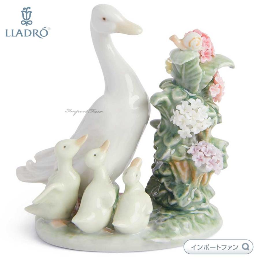 LLADRO（リヤドロ） かたつむりとアヒルたち ヒヨコ 花 置物 01001439