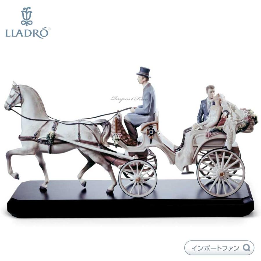 リアドロ　ブライダル LLADRO（リヤドロ） 幸福へと続く道 結婚式 ウェディング 馬車 白馬