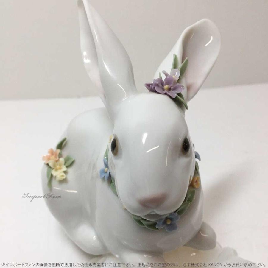 LLADRO リヤドロ 花飾りの白うさぎ 2 ウサギ 兎 干支 置物 LLADRO リヤドロ 花飾りの白うさぎ 2 ウサギ 兎 干支 置物