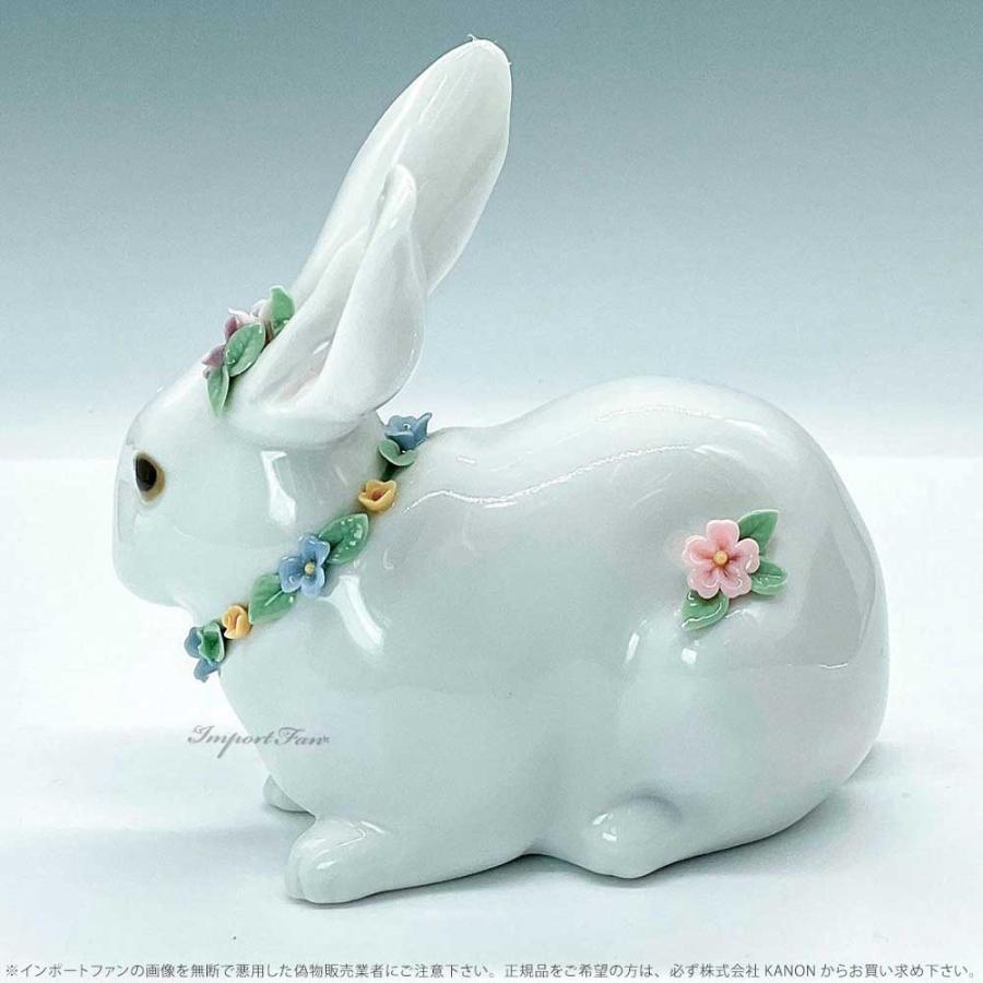 LLADRO リヤドロ 花飾りの白うさぎ 2 ウサギ 兎 干支 置物 LLADRO リヤドロ 花飾りの白うさぎ 2 ウサギ 兎 干支 置物