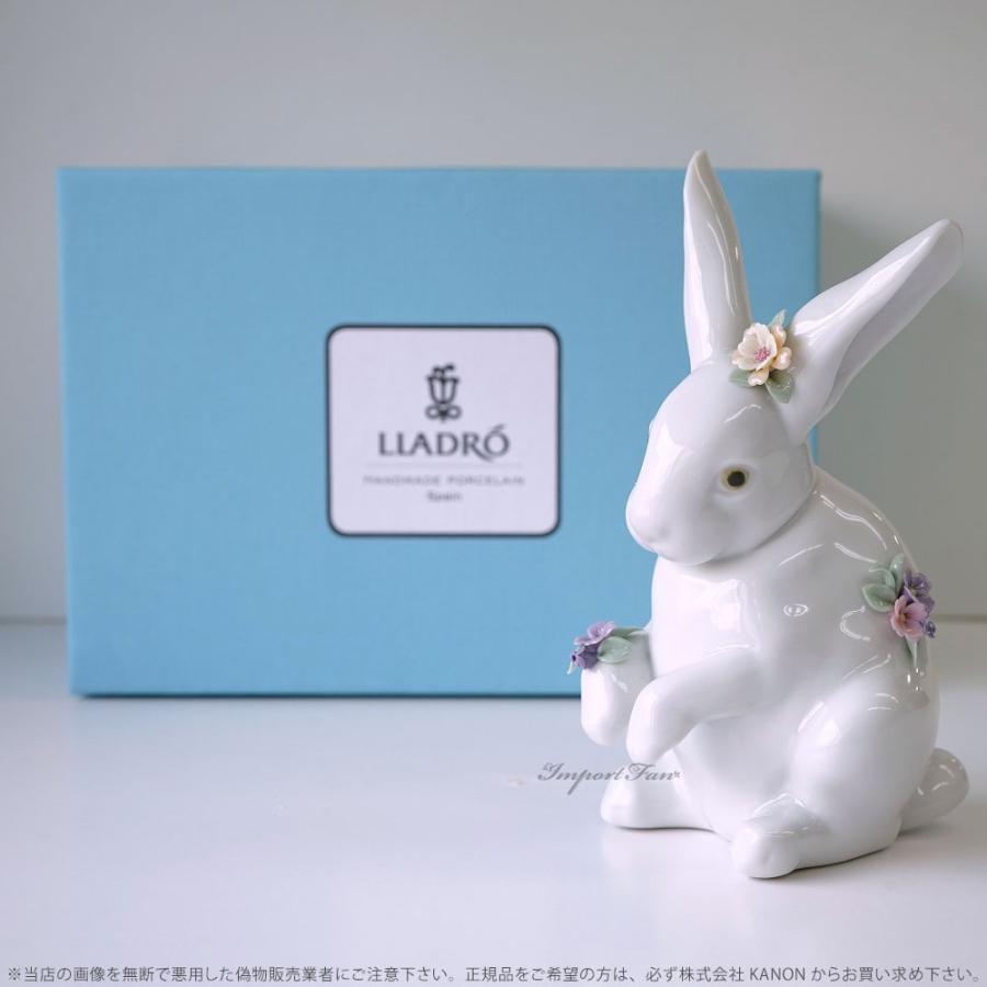 リヤドロ 花飾りの白うさぎ 4 01006100 LLADRO : lla06100