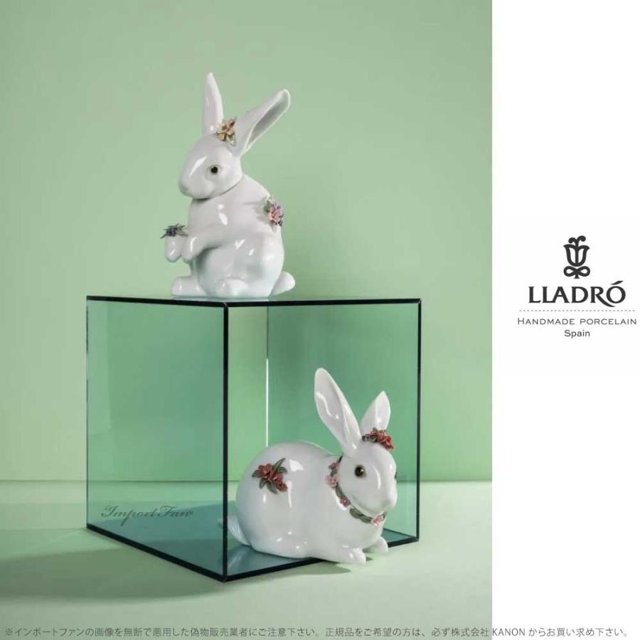 リヤドロ 花飾りの白うさぎ 4 01006100 LLADRO : lla06100