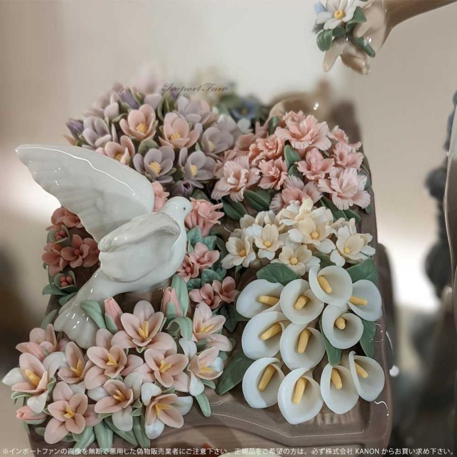 LLADRO リヤドロ 花の街角 女性 鳩 ハト 置物 01006809 LLADRO リヤドロ 花の街角 女性 鳩 ハト 置物 01006809