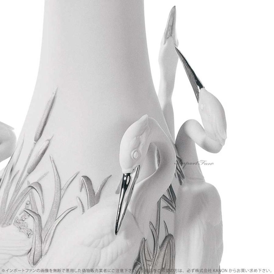 LLADRO リヤドロ サギの王国 花瓶 I 白鷺 鳥 リデコ フラワーベース