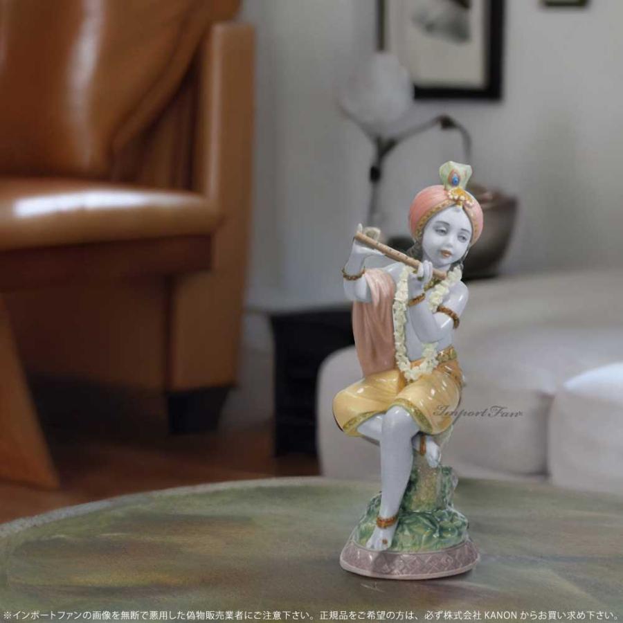 リヤドロ クリシュナ ヒンズー教 ヴィシュヌ神 置物 01008122 LLADRO ギフト プレゼント □の画像