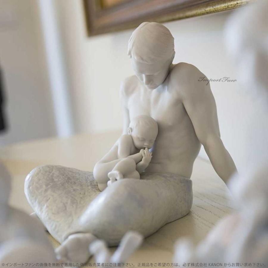 リヤドロ 家族の愛 父子 親子 パパ 赤ちゃん 置物 01008407 LLADRO 息子 ギフト プレゼント  □の画像