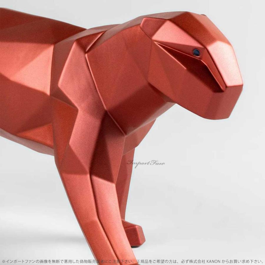 リヤドロ 折り紙 パンサー Origami メタリックレッド 豹 ヒョウ 01009569 LLADROの画像
