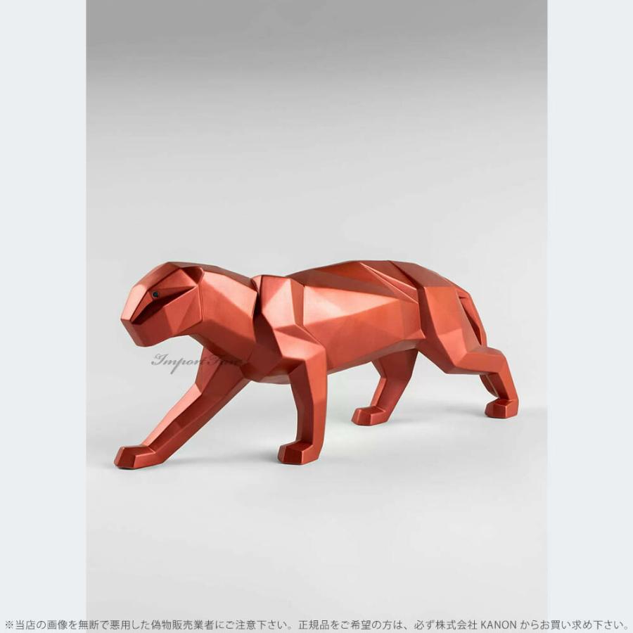 リヤドロ 折り紙 パンサー Origami メタリックレッド 豹 ヒョウ 01009569 LLADROの画像