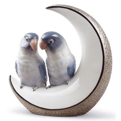 リヤドロ　インコ　鳥　FLY ME TO THE MOON SILVER ANNIVERSARY　01008789　LLADRO □