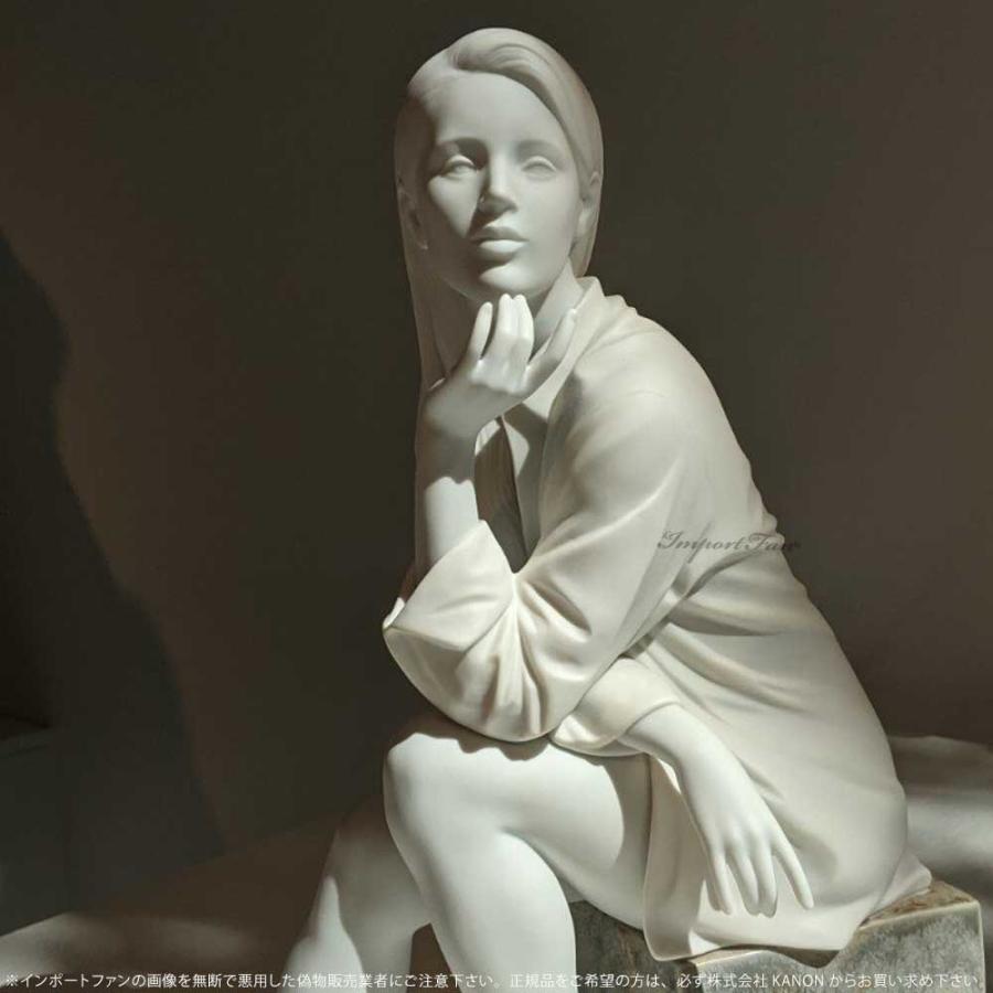 LLADRO リヤドロ もの思い 女性 マットホワイト 置物 01009243 LLADRO リヤドロ もの思い 女性 マットホワイト 置物 01009243