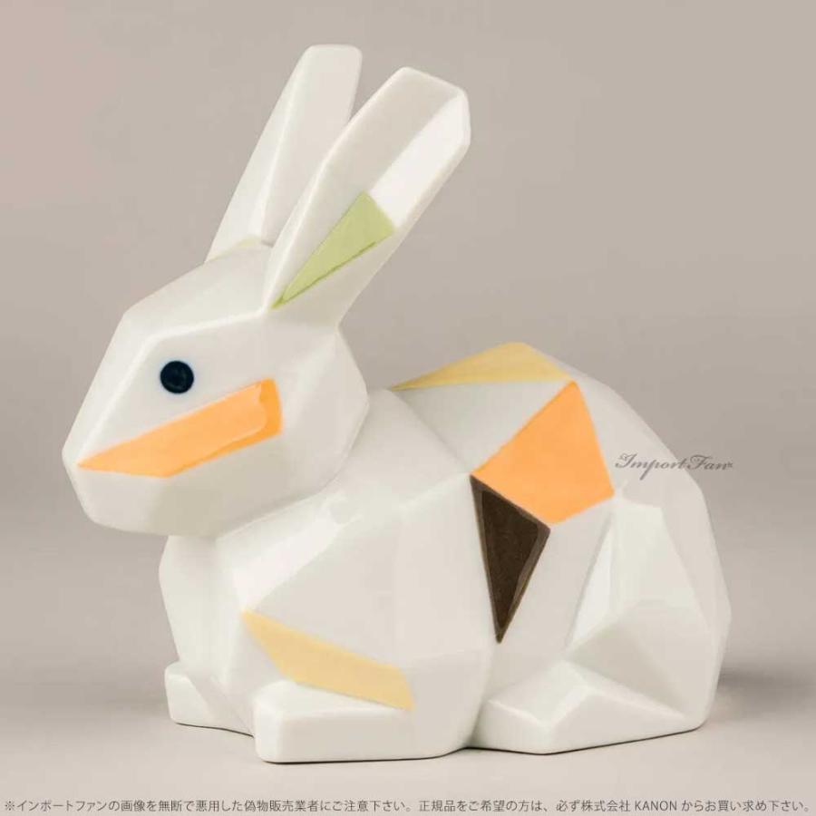 n*i様 未使用美品　LLADRO　リヤドロ　Origami-Rabbit LLADRO（リヤドロ） 折り紙 ウサギ Origami ラビット 濃淡カラー