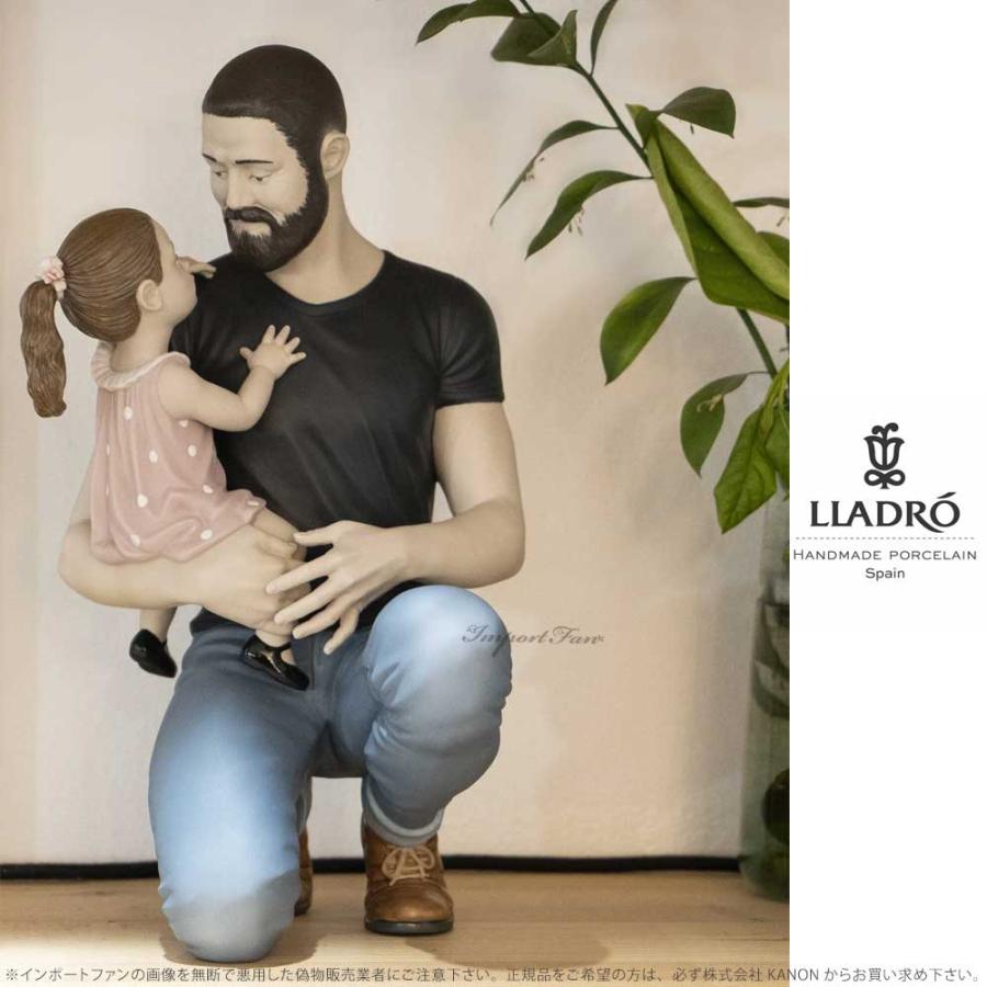 LLADRO（リヤドロ） 父の腕の中で 親子 娘 パパ 置物 01009391 LLADRO