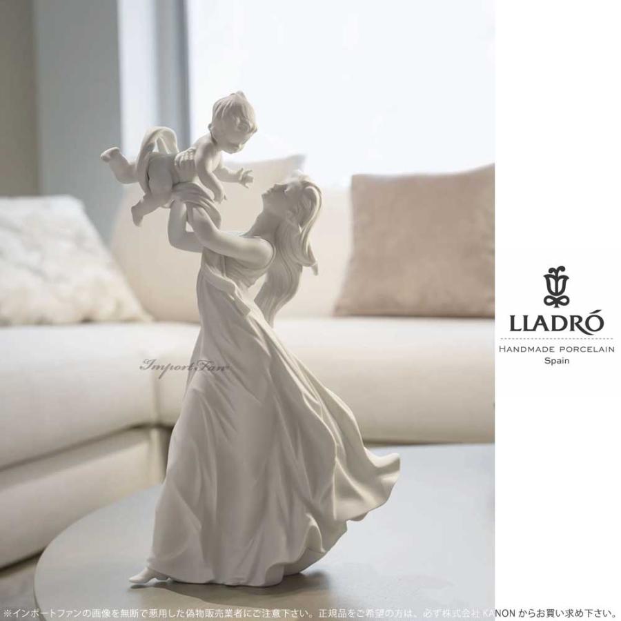 リヤドロ 幸せの瞬間 マットホワイト 母親 赤ちゃん ベビー 親子 家族 置物 01009430 LLADRO ギフト プレゼント  □の画像