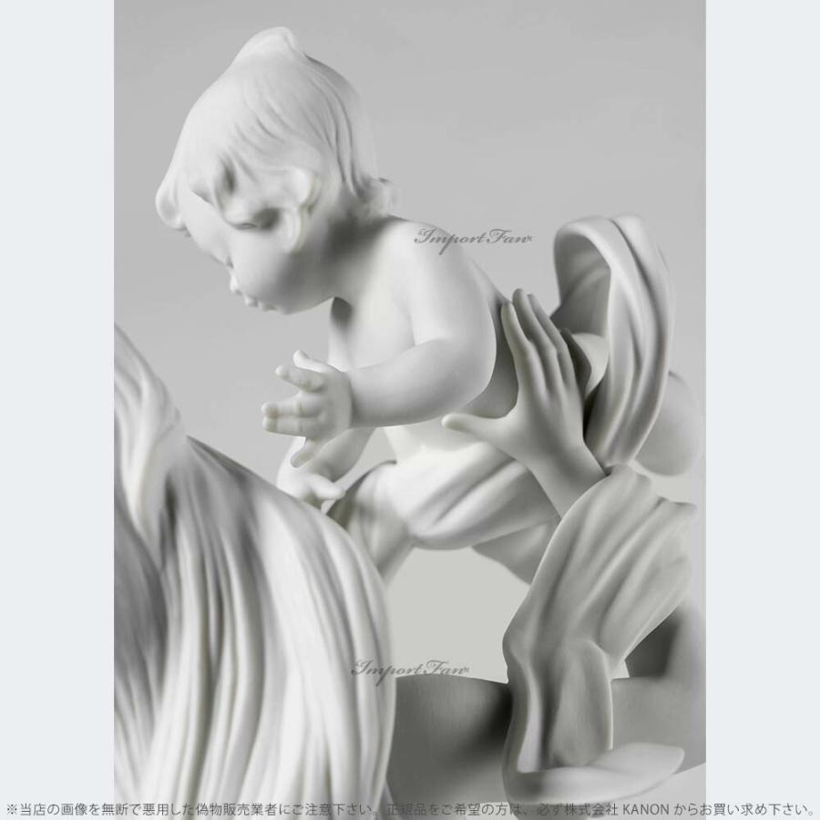 リヤドロ 幸せの瞬間 マットホワイト 母親 赤ちゃん ベビー 親子 家族 置物 01009430 LLADRO ギフト プレゼント  □の画像