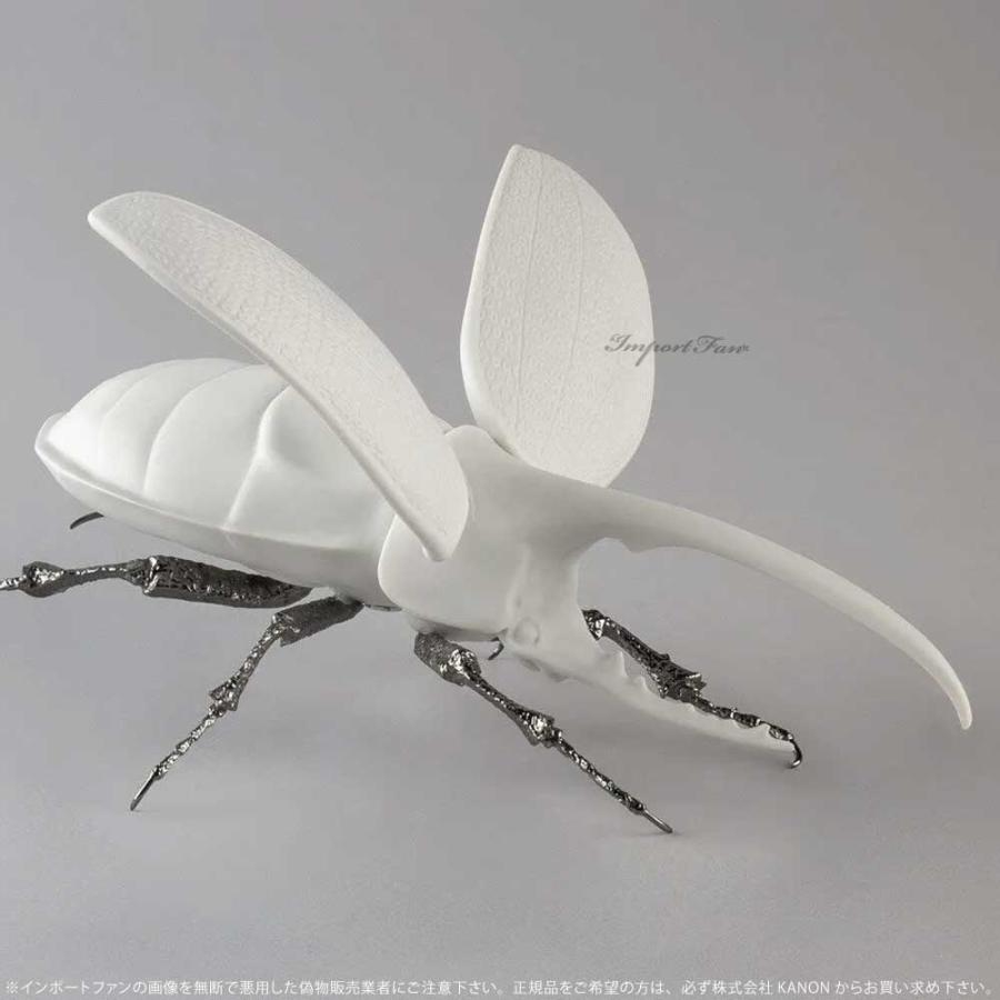 リヤドロ ヘラクレスオオカブト カブトムシ マットホワイト 昆虫 置物 01009448 LLADRO ギフト プレゼント  □の画像